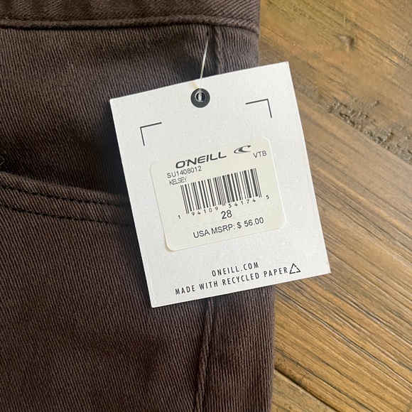 NWT O’Neill brown button up high waisted shorts - Picture 2 of 4